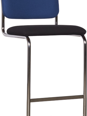 Knoll Cesca Armless Bar Stool – Blue/black