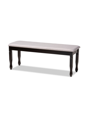 Corey Fabric Upholstered And Wood Dining Bench - Baxton Studio