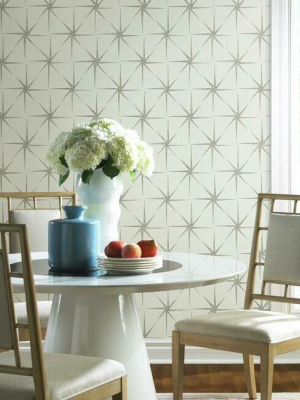 Evening Star Wallpaper In Silver From The Grandmillennial Collection By York Wallcoverings