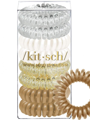 Spiral Hair Ties 8 Pack - Blonde