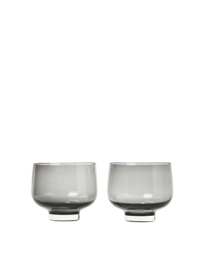 Flow Glassware (set Of 2) - Short Smoke