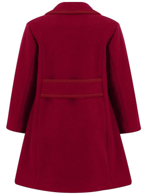 Kensington Girls Coat - Belgravia Burgundy