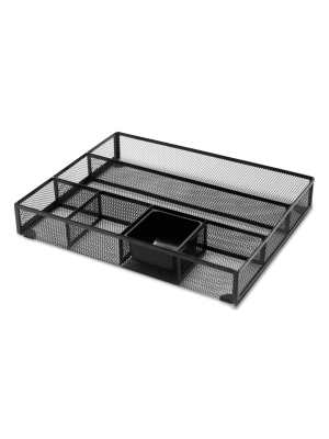 Universal Metal Mesh Drawer Organizer 15 X 11 7/8 X 2 1/2 Black 20021