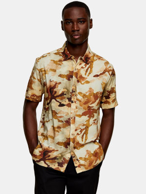 Camouflage Print Slim Shirt