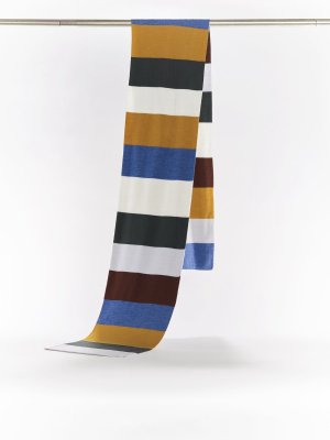 Extra Fine Striped Merino Wool Scarves - Col. Four
