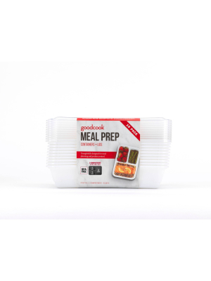 Good Cook Meal Prep White Containers + Lids - 10ct