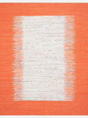 Montauk Border Ivory/orange Area Rug