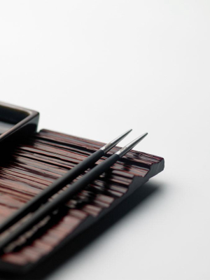 Goa Chopstick Set - Brushed Steel