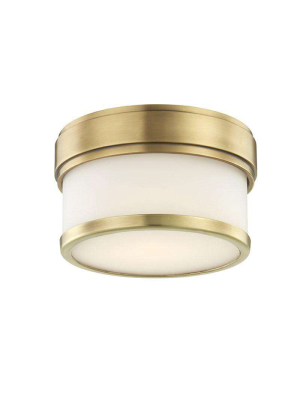 Gemma Led Flush Mount Aged Brass