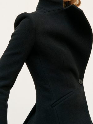 Asymmetric Wool-blend Jacket