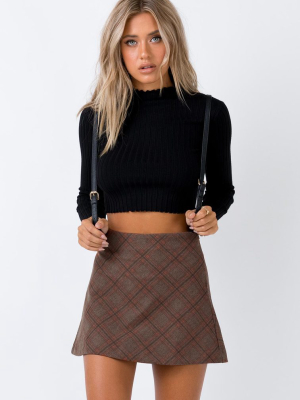 Fike Mini Skirt Brown