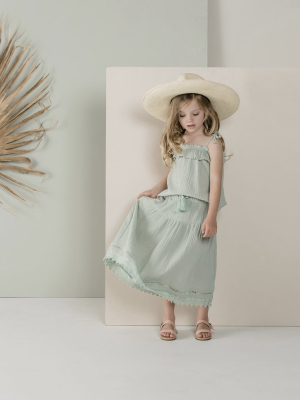 Rylee + Cru Mila Maxi Shirt - Seafoam