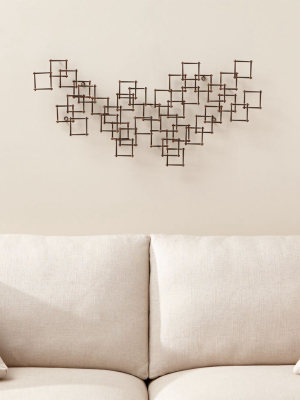 Squares Nail Metal Wall Art