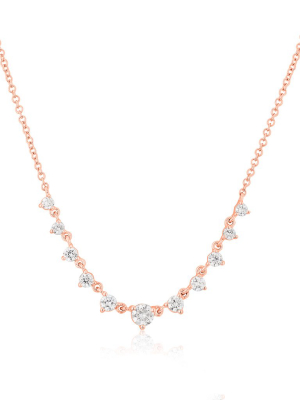 14kt Rose Gold Diamond Francine Necklace