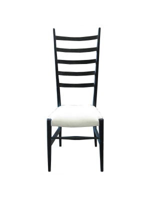 Noir Hand Rubbed Black Ladder Chair