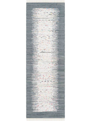 Montauk Border Ivory/gray Runner Rug