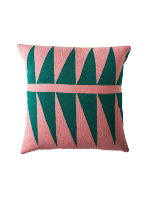 Palm Springs Wool Pillow Cover - Emerald