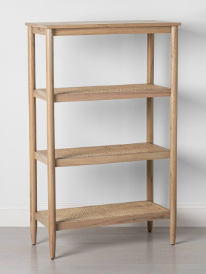 4 Shelf Wood & Cane Bookcase - Hearth & Hand™ With Magnolia