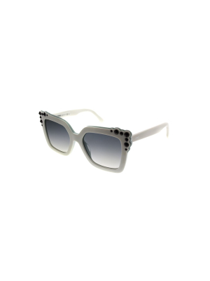 Fendi Can Eye Ff 0260 0ga Womens Square Sunglasses White Aqua 52mm