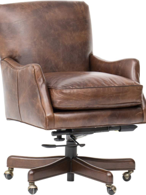 Imperial Empire Tilt Swivel Leather Chair