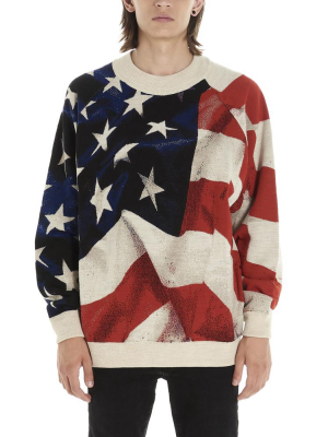 Ih Nom Uh Nit American Flag Jacquard Sweater