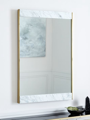 Marble & Brass Wall Mirror