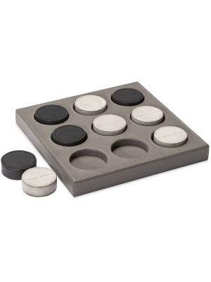 Interlude Home Knox Tic Tac Toe Set - Light Grey - Fossil - Charcoal