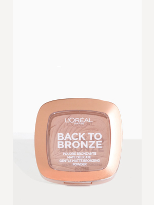 L'oréal Paris Back To Bronze Matte Bronzing Powder