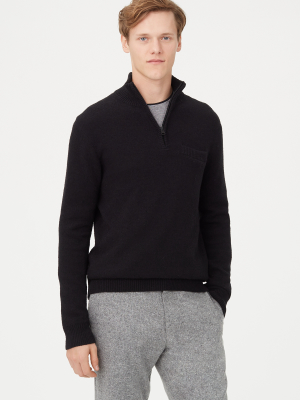 Bouclé Quarter-zip