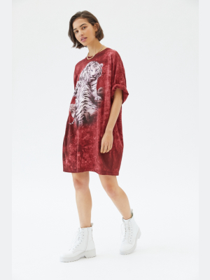 The Mountain White Tiger T-shirt Dress