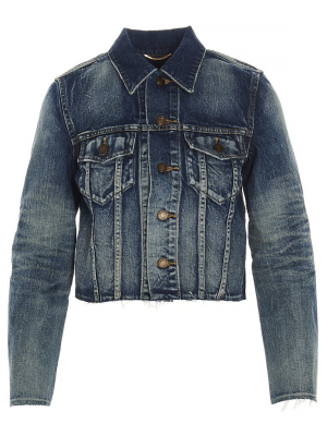 Saint Laurent Raw Hem Denim Jacket