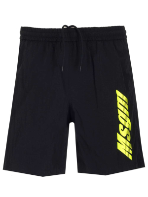 Msgm Drawstring Logo Shorts