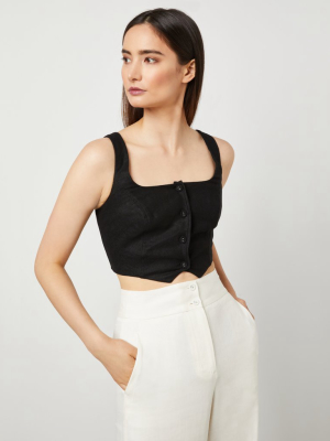 Button-up Crop Top