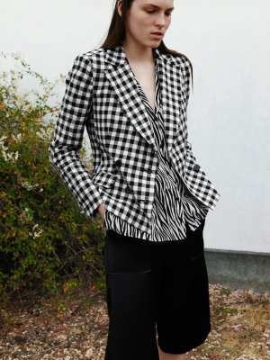 Gingham Blazer