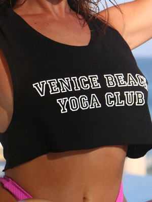 Venice Beach Yoga Club [women's Crop Tank]