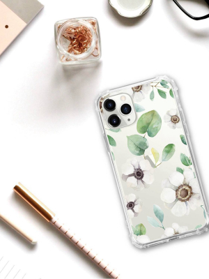 Otm Essentials Apple Iphone 11 Pro Clear Case - Anemone Flowers White