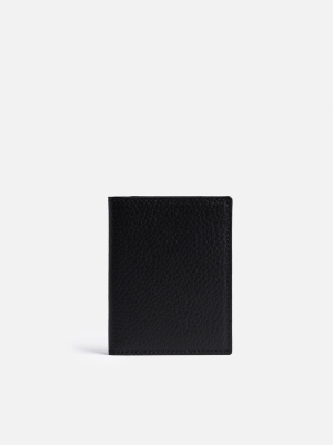 Vertical Wallet, Textured Black