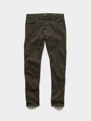 Straight Fit 5-pocket Chino In Surplus Olive