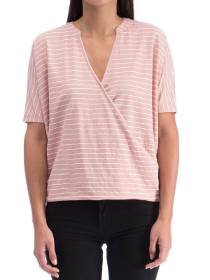 Ila Surplice Dolman Pique Knit Top