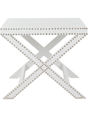 Jeanine X-end Table White - White - Safavieh.