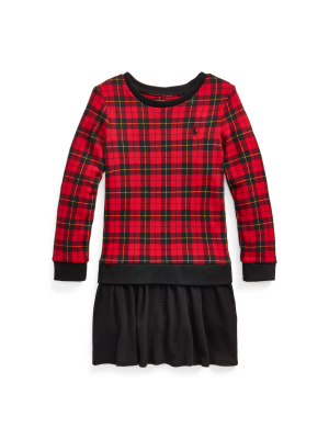 Buffalo Check Terry Sweatshirt Dress