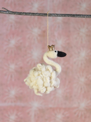 Felt Ornament - Longneck Bird Swan