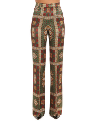 Etro Flared Printed Trousers