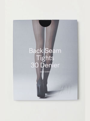 30 Denier Tights With Seams