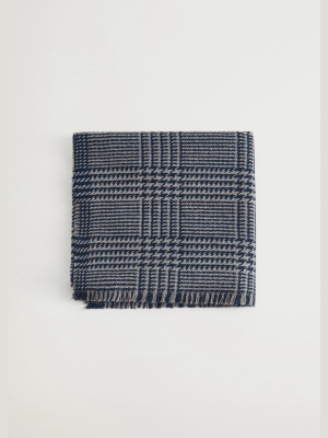 Houndstooth Knit Scarf