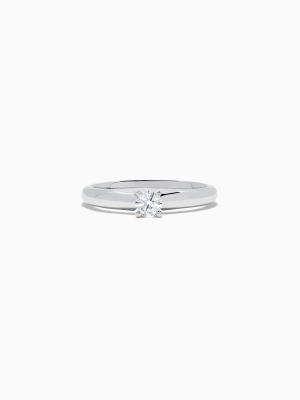 Effy Bridal 14k White Gold Diamond Solitaire Ring, 0.20 Tcw