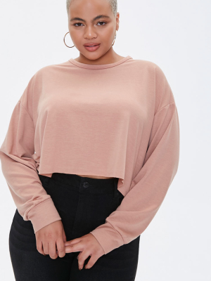 Plus Size Relaxed Drop-sleeve Top