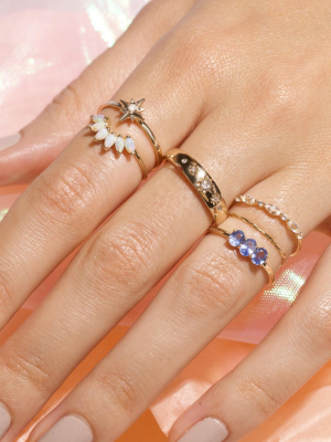 Tri-starburst Diamond Ring