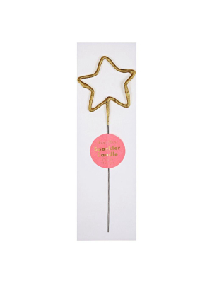 Gold Sparkler Star Candle