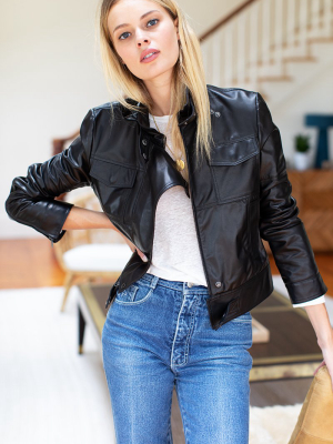 Emerson Biker Jacket - Black Leather